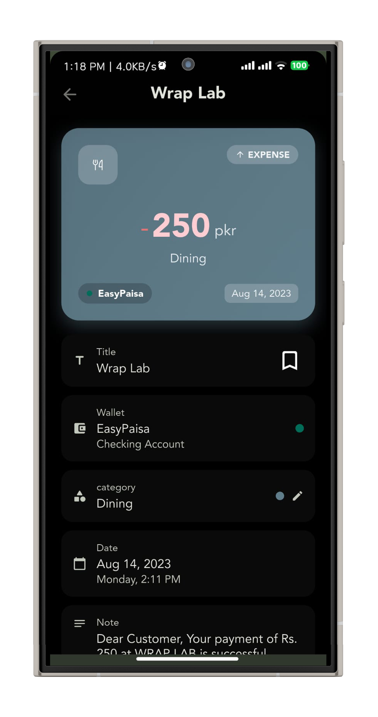 Intelligent Categorization screenshot